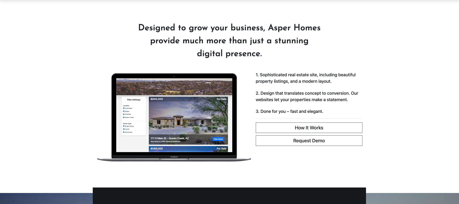 Web Development for Asper Homes by Asper Technology